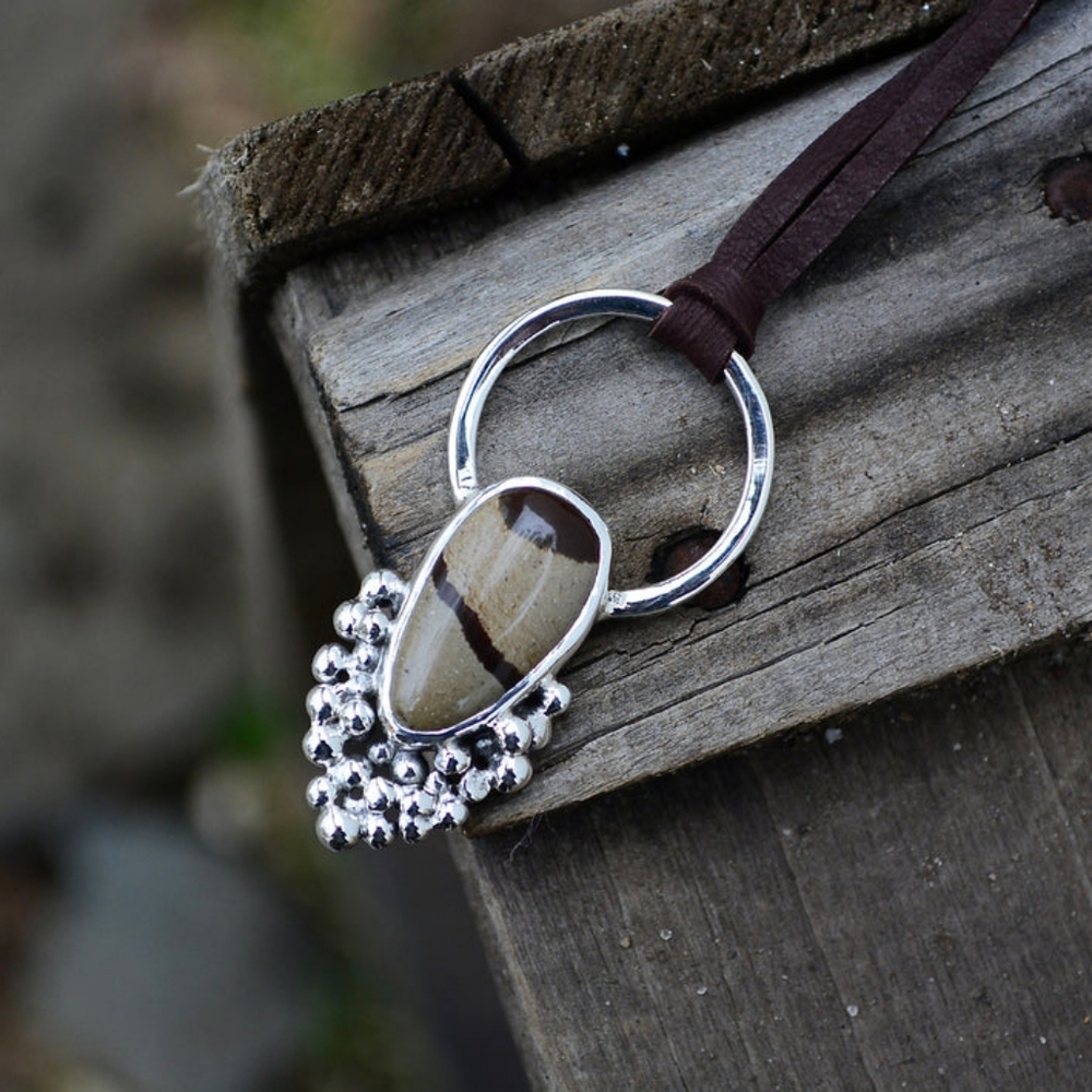 Handmade Jasper Sterling Silver Necklace
